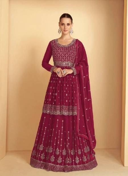 Pink Colour Nusrat Gulkayra New Latest Designer Festive Wear Georgette Salwar Suit Collection 7174 D